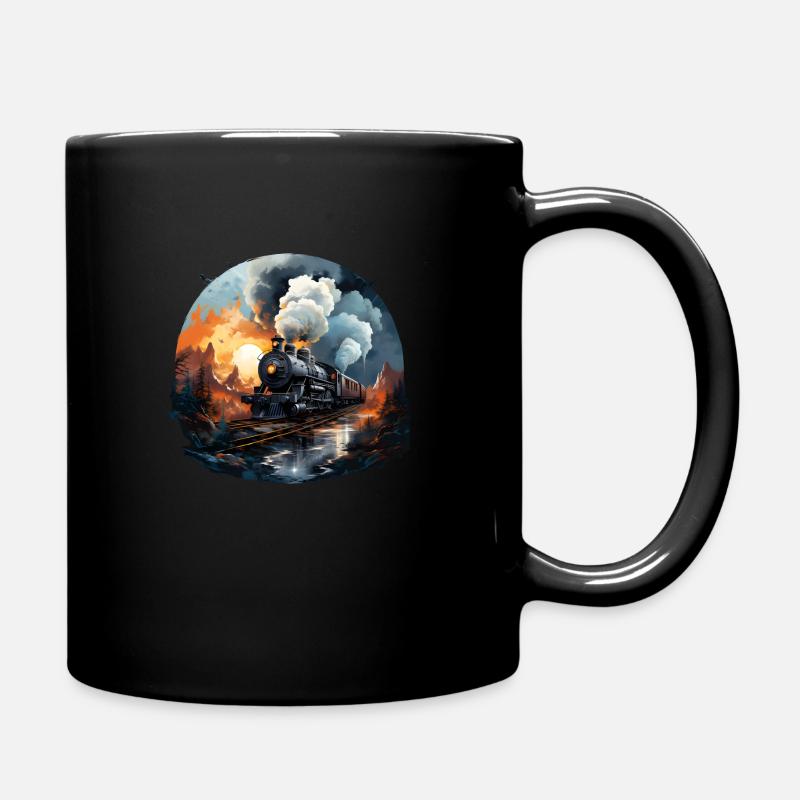 Dampflokomotive - Tasse einfarbig - Schwarz