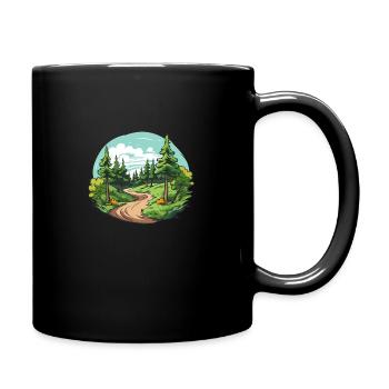La forêt paisible - Mug uni - noir - Droite