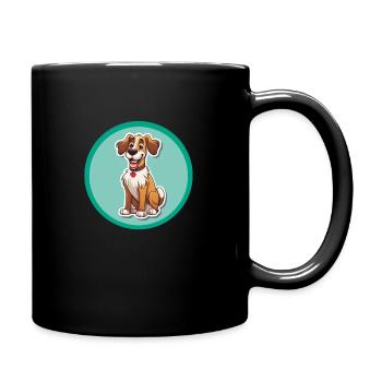 Dessin animé de chien 1 - Mug uni - noir - Droite