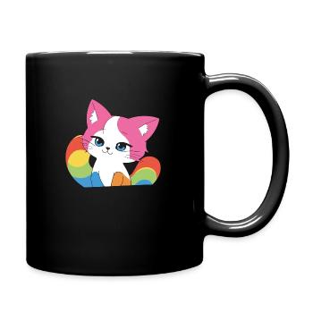 Chat de la fierté - Mug uni - noir - Droite
