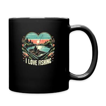 I LOVE FISHING - Full Colour Mug - black - Right