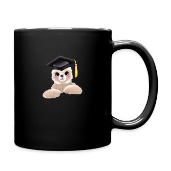 Bachelor Absolvent Alpaka Studium Schulabschluss - Tasse einfarbig - Schwarz - Rechts