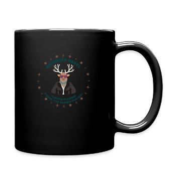 Reindeer Rebell - Tasse einfarbig - Schwarz - Rechts
