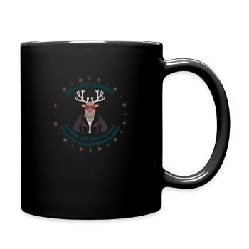 Rentier-Rebell auf der Flucht - Tasse einfarbig - Schwarz - Rechts