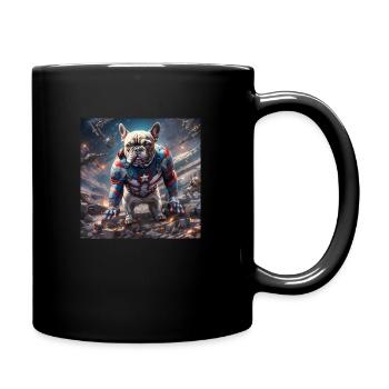 Frenchie Capitaine Amer. - Mug uni - noir - Droite