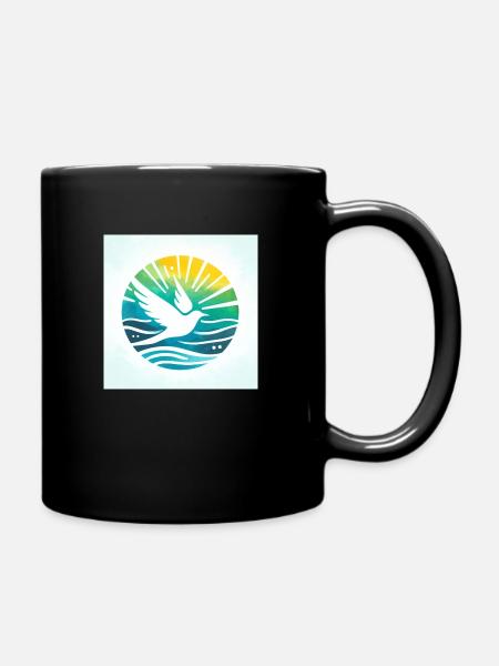 Friedenstaube - Tasse einfarbig - Schwarz