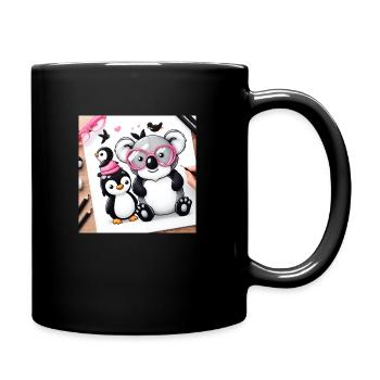 Koala and penguin - Full Colour Mug - black - Right