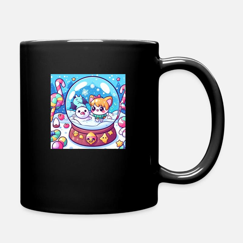Kawaii Candy Snowglobe - Tasse einfarbig - Schwarz