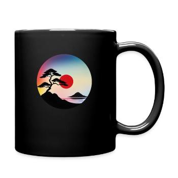 Zen Tree: A Peaceful and Artistic Design - Full Colour Mug - black - Right