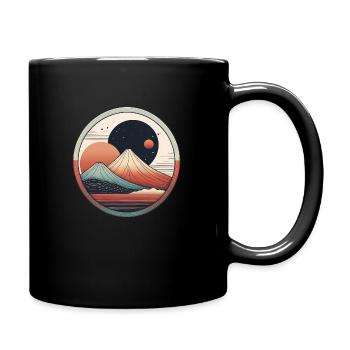 Zen Mountain Range - Full Colour Mug - black - Right