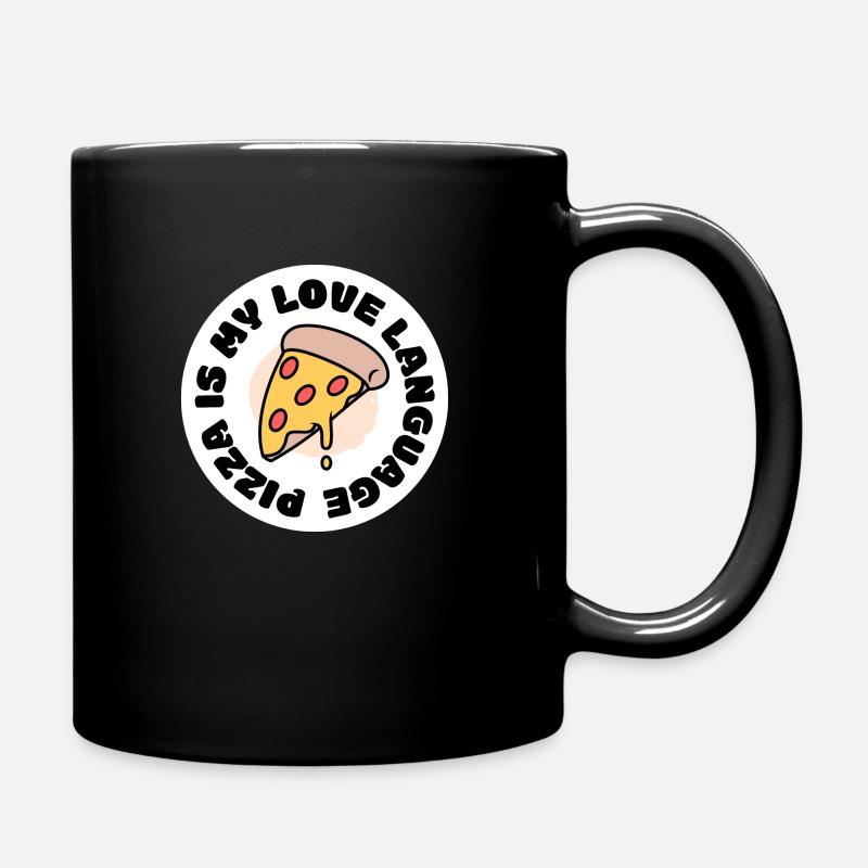 Pizza is my love language - Full Colour Mug - black