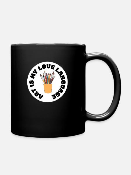 Art is my love language - Full Colour Mug - black
