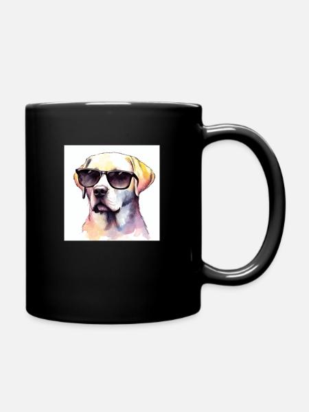 Cool Retriever - Full Colour Mug - black