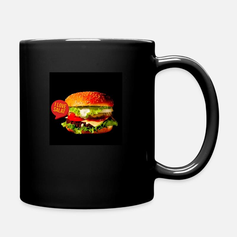 Schwarzwaldfeuer i love salat - Tasse einfarbig - Schwarz