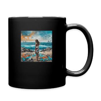 Beauté de la plage - Mug uni - noir - Droite