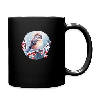 Braunkehlchen - Tasse einfarbig - Schwarz - Rechts