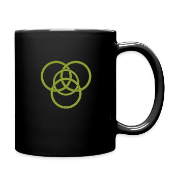 Zeichnung der Ringe - Tasse einfarbig - Schwarz - Rechts