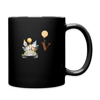 lettre v safari - Mug uni - noir - Droite
