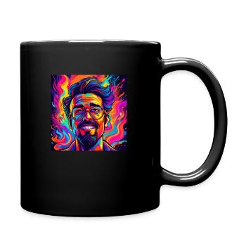 Happy Life #0003 - Tasse einfarbig - Schwarz - Rechts