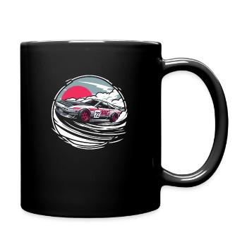 Japanese style car, JDM - Full Colour Mug - black - Right