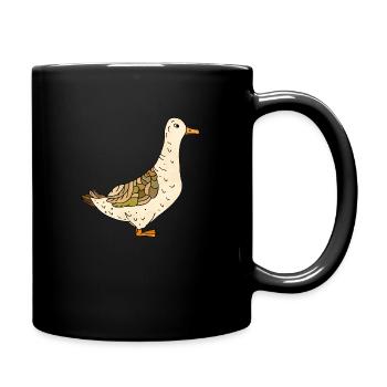 Ente - Tasse einfarbig - Schwarz - Rechts