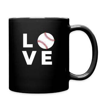 Baseball-Liebe - Tasse einfarbig - Schwarz - Rechts