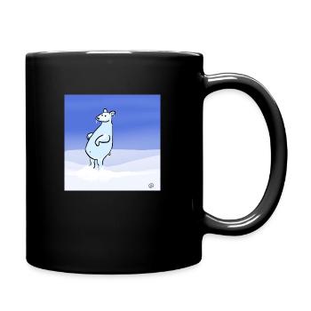Ours polaire - Mug uni - noir - Droite