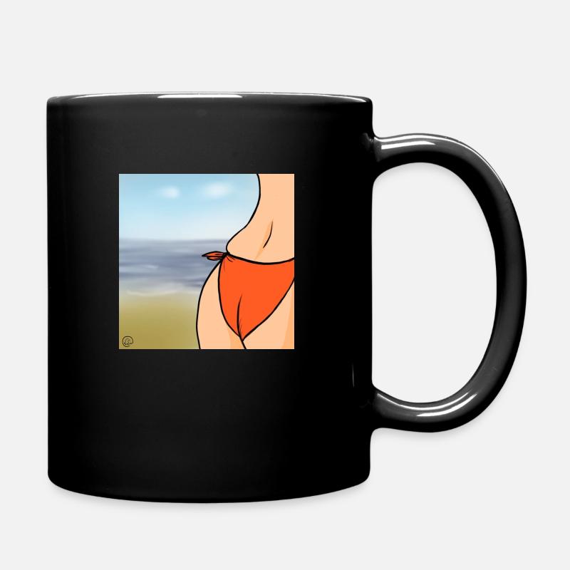 Me on the beach - Mug uni - noir