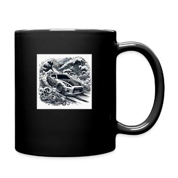 JDM GTR Drift Car - Full Colour Mug - black - Right