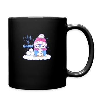 Let It Snow - Tasse einfarbig - Schwarz - Rechts