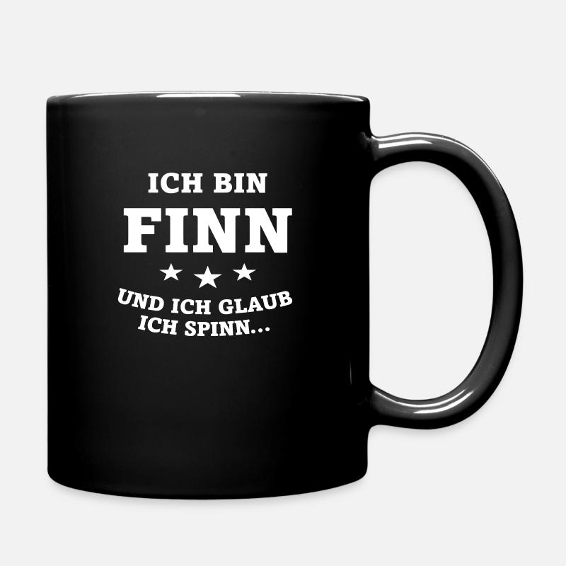 ich bin Finn und ich glaub ich spinn - Tasse einfarbig - Schwarz