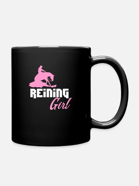 Reining Girl Chemise de reining - Mug uni - noir
