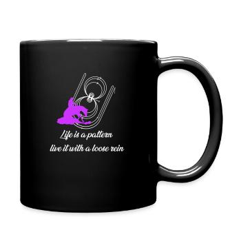 life is a pattern - Full Colour Mug - black - Right