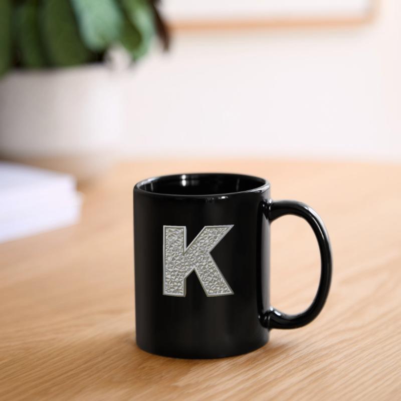 K, lettre, lettre K, initiale, initiale K, monogramme, Mug uni