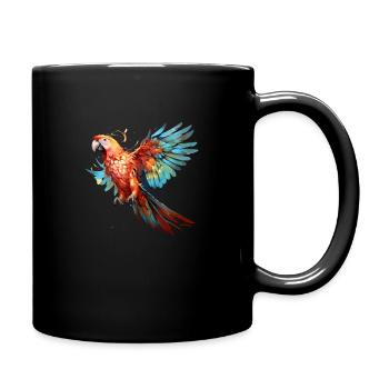 perroquet coloré - Mug uni - noir - Droite