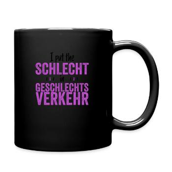 Lustiges Frauen Poltern JGA Party Fun Shirt - Tasse einfarbig - Schwarz - Rechts