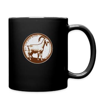 Ziegen - Poesie - Tasse einfarbig - Schwarz - Rechts
