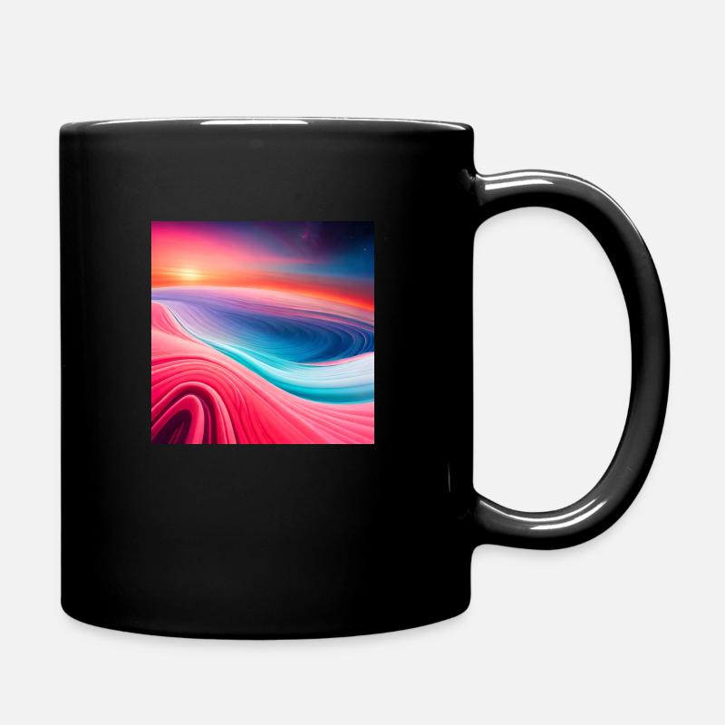ai generated abstract scenery - Full Colour Mug - black