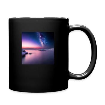 AI scenery of sunset - Full Colour Mug - black - Right