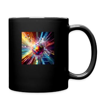 Abstrakte Explosion Facettenball Kunst - Tasse einfarbig - Schwarz - Rechts