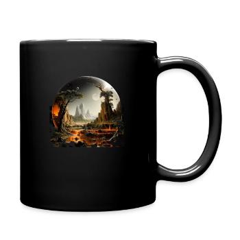 Humanity's dream of exploring distant worlds - Full Colour Mug - black - Right