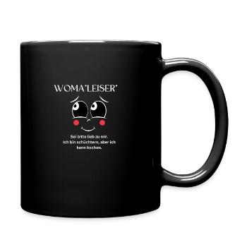 Woma*leiser* - Tasse einfarbig - Schwarz - Rechts