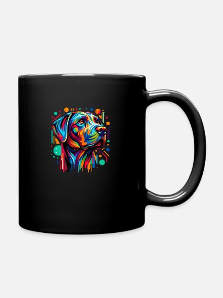 Chien peint six - Mug uni - noir