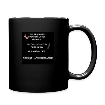 WIR SIND IN L*DL Trend T-Shirt - Tasse einfarbig - Schwarz - Rechts