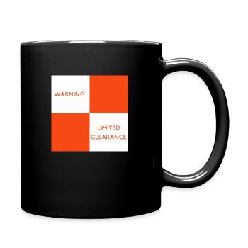 Railway Limited Clearance warning sign - Full Colour Mug - black - Right