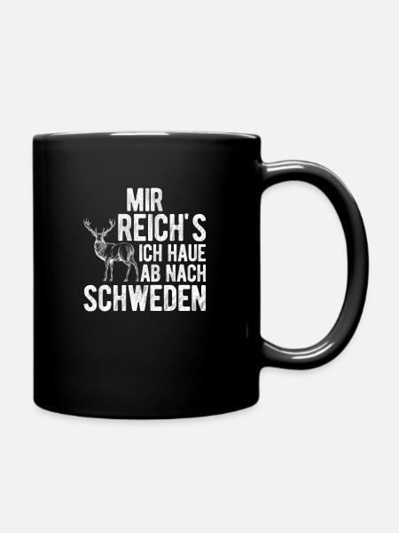 Auswandern Schweden Rente Urlaub Skandinavien Viki - Tasse einfarbig - Schwarz