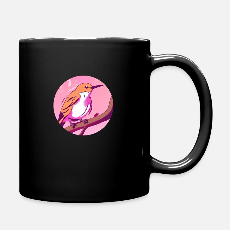 Spring Awakening Bird - Full Colour Mug - black