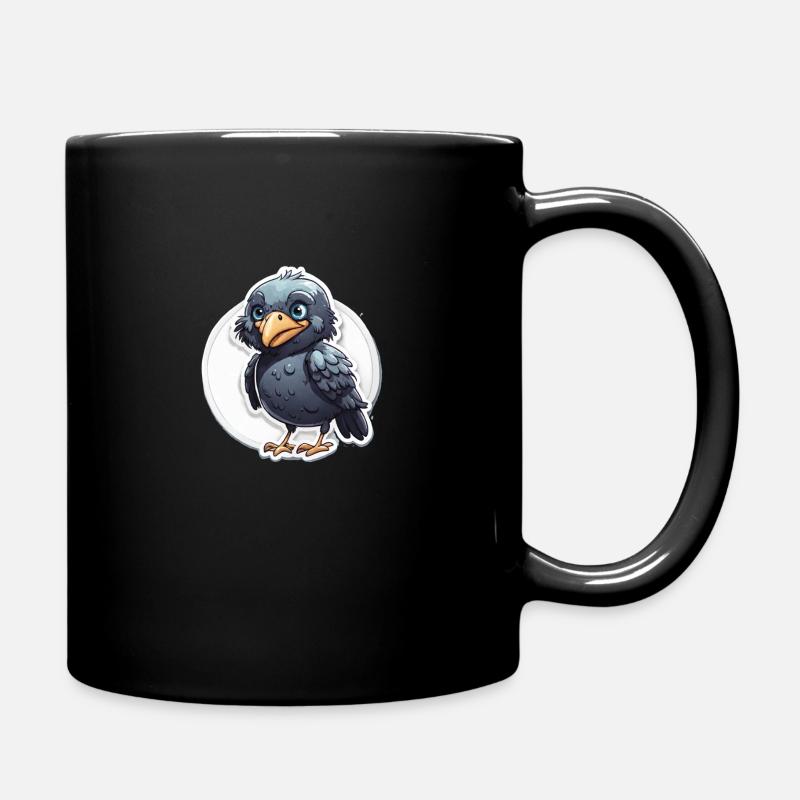 Sweet Raven Friend - Full Colour Mug - black