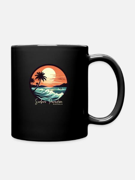 Surfers Paradise Australie - Mug uni - noir