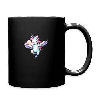 Licorne Unicorn Kawaii - Mug uni - noir - Droite